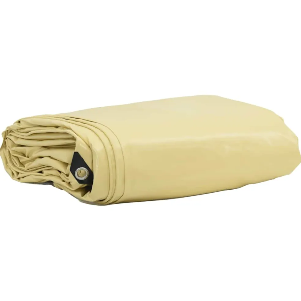 vidaXL Zeil 650g / m² Beige 2 x 3 m Canvas met PVC-coating