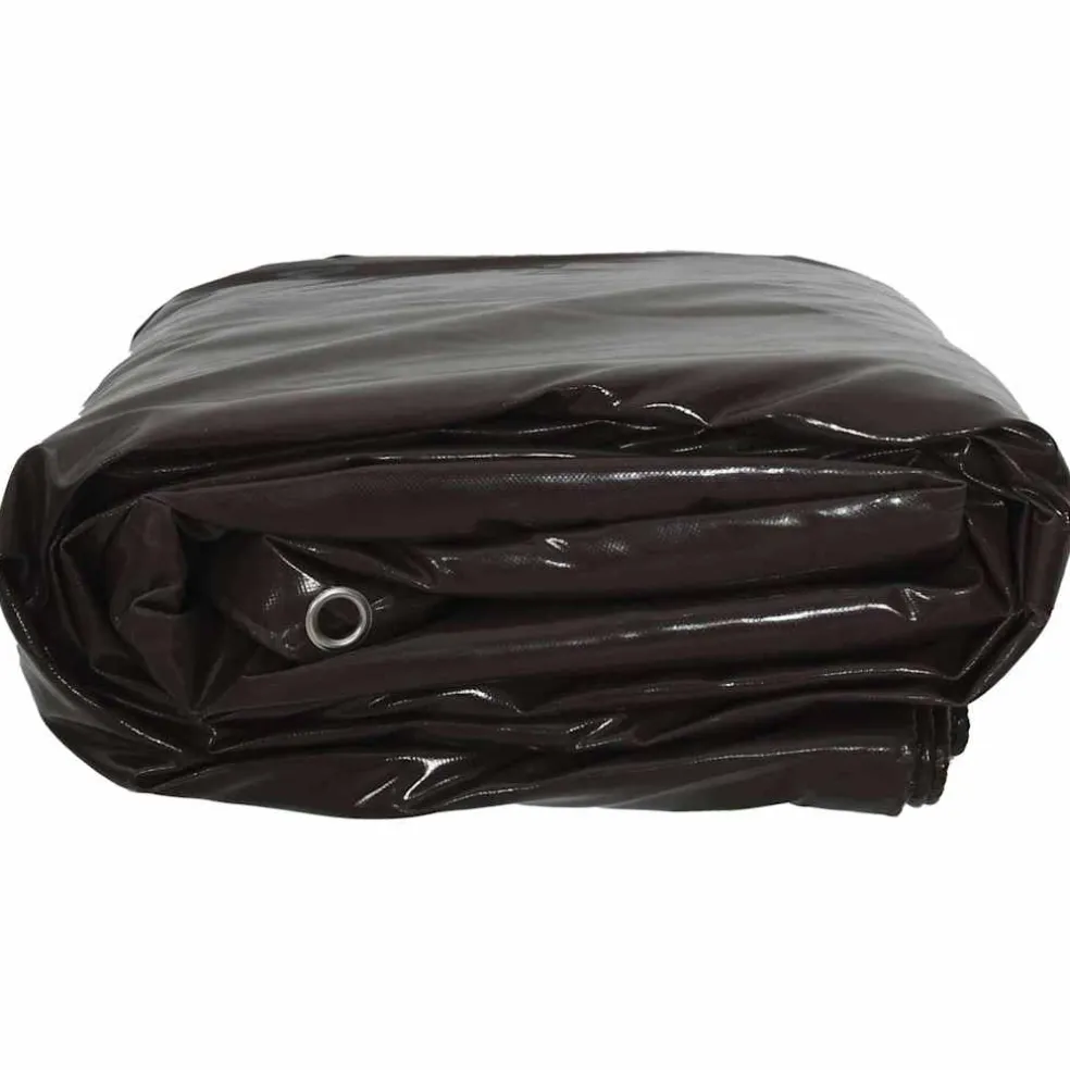 vidaXL Zeil 650g / m² Bruin 2 x 3 m Canvas met PVC-coating
