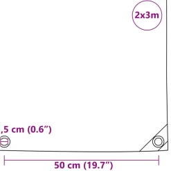 vidaXL Zeil 650g / m² Bruin 2 x 3 m Canvas met PVC-coating