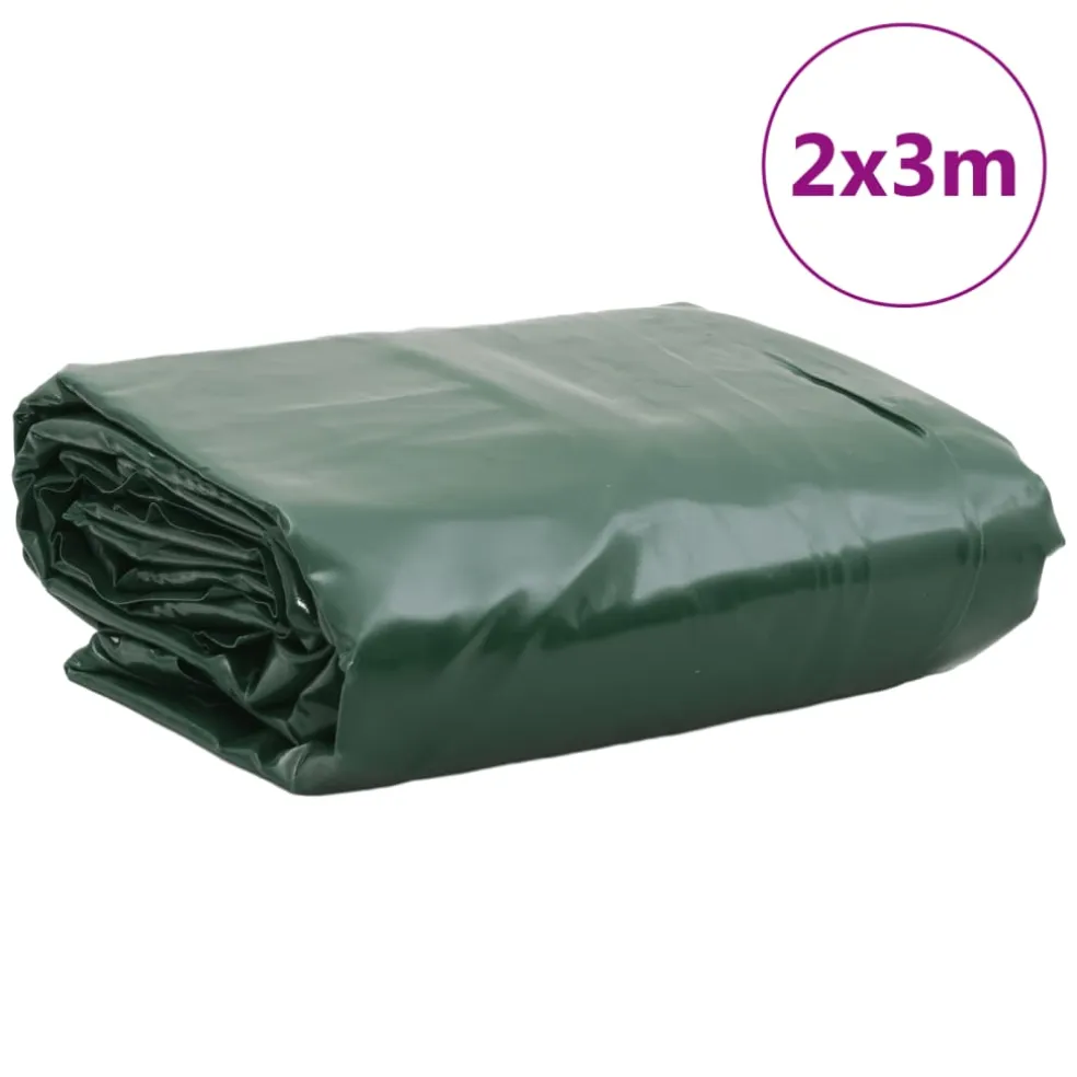 vidaXL Zeil 650g / m² Groen 2 x 3 m Canvas met PVC-coating