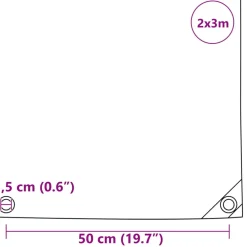 vidaXL Zeil 650g / m² Olijfgroen 2 x 3 m Canvas met PVC-coating