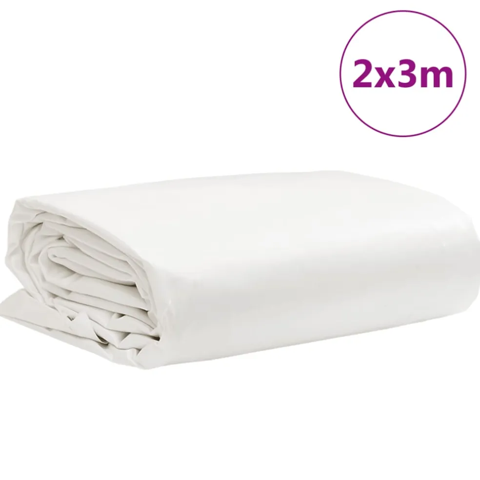 vidaXL Zeil 650g / m² Wit 2 x 3 m Canvas met PVC-coating