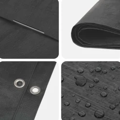 vidaXL Zeil met Oogjes Antraciet Grijs 2 x 3 m 90 gsm PE