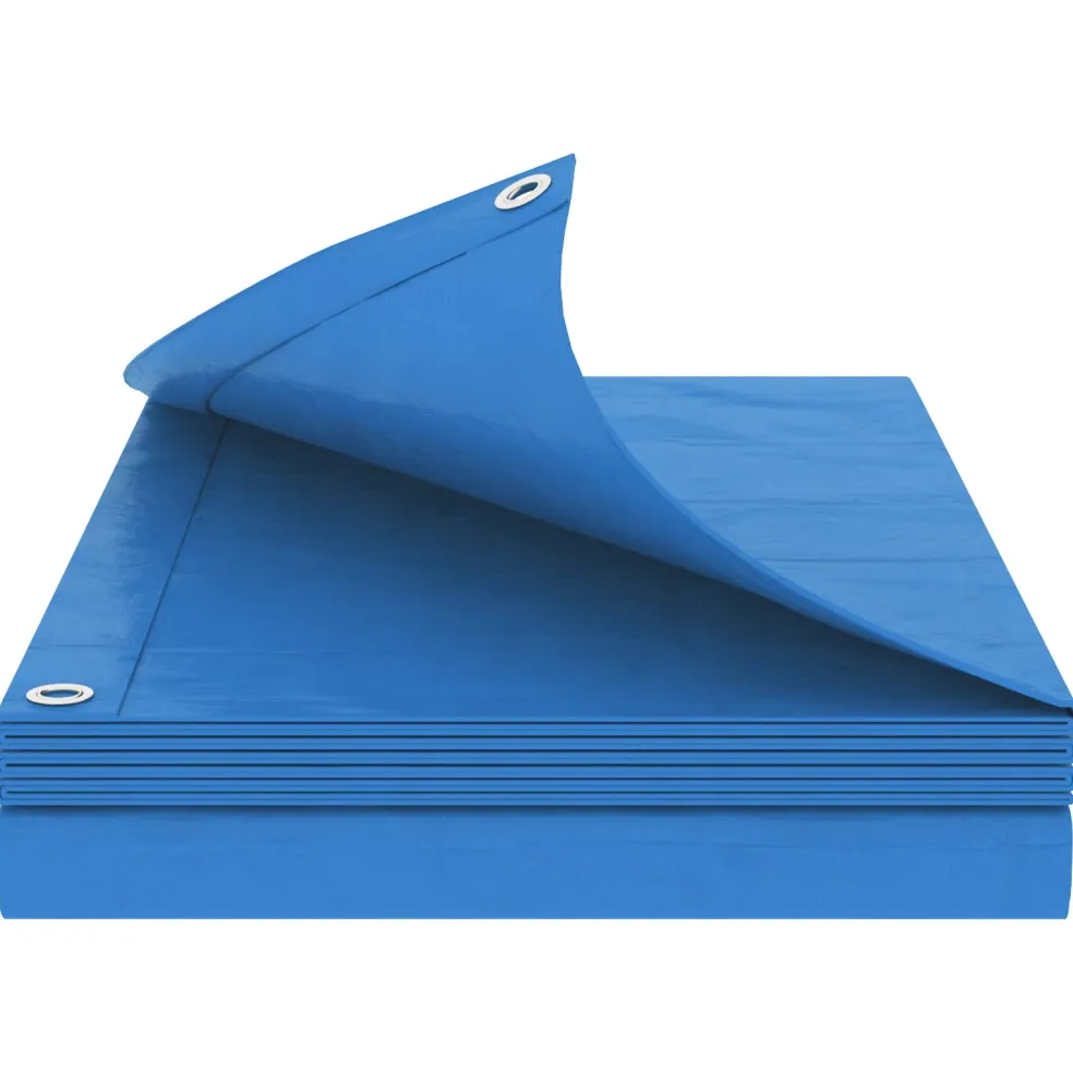 vidaXL Zeil met Oogjes Blauw 2 x 3 m 90 gsm PE
