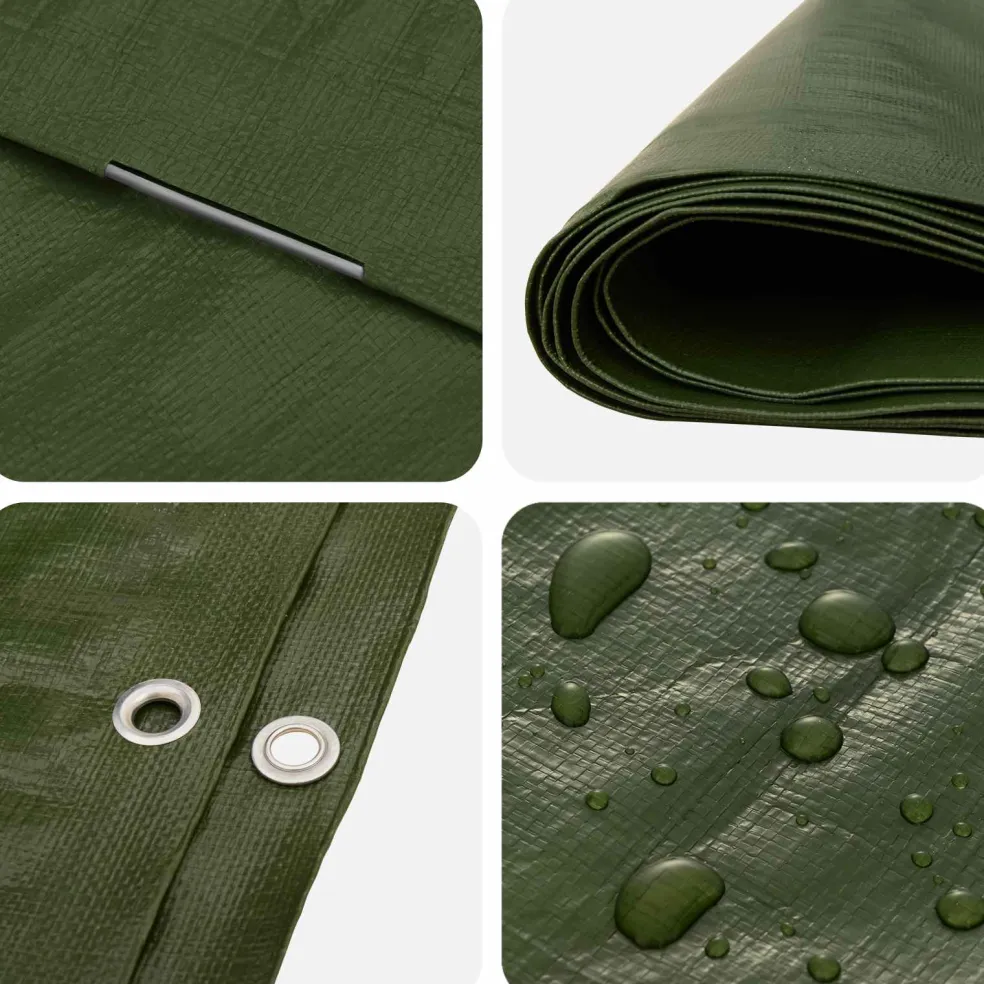 vidaXL Zeil met Oogjes Groen 2 x 3 m 180 gsm PE