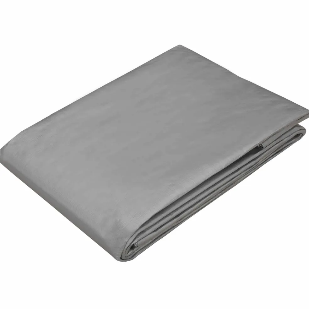 vidaXL Zeil met Oogjes Lichtgrijs 2 x 3 m 180 gsm PE
