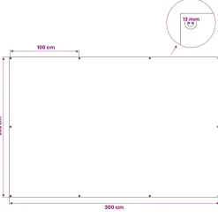 vidaXL Zeil met Oogjes Lichtgrijs 2 x 3 m 180 gsm PE