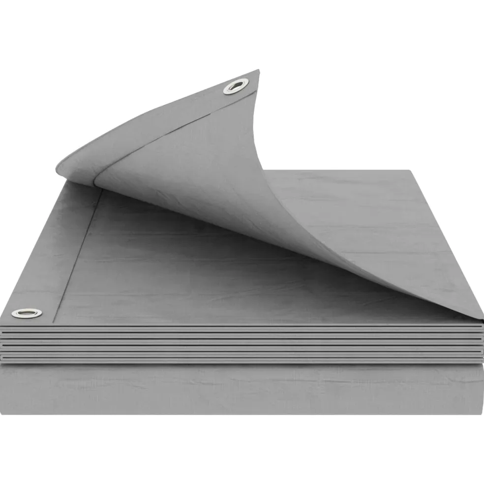 vidaXL Zeil met Oogjes Lichtgrijs 2 x 3 m 90 gsm PE