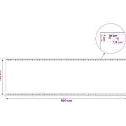 vidaXL Zeil met Oogjes 2 st Groen 1,5 x 5 m 260 gsm PE