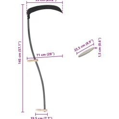 vidaXL Zeis met slijpsteen 145 cm