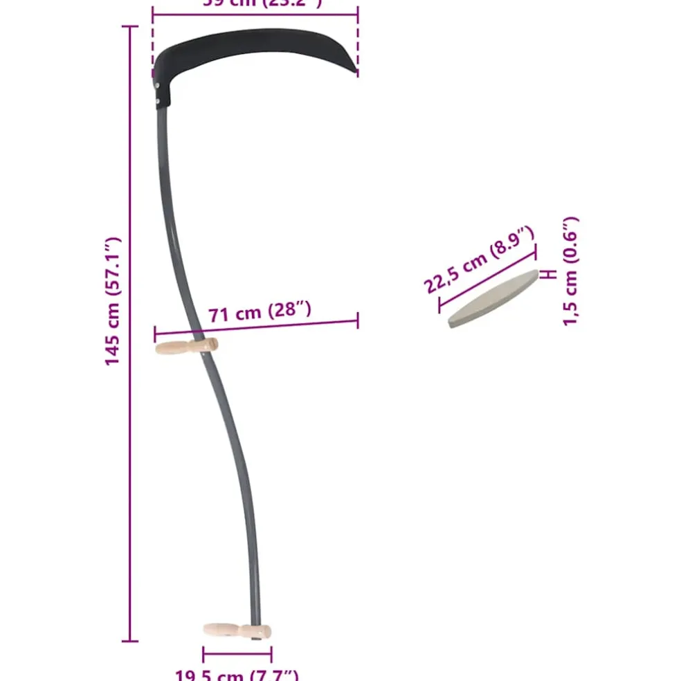 vidaXL Zeis met slijpsteen 145 cm