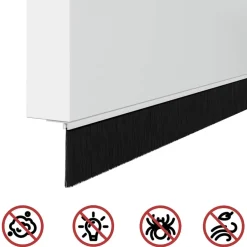 vidaXL Zelfklevende Deurborstels 2 st Wit 100 cm Aluminium Legering