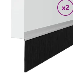 vidaXL Zelfklevende Deurborstels 2 st Zilver 100 cm Aluminium Legering