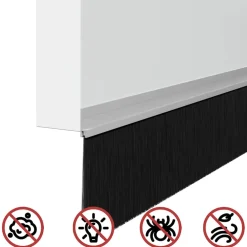 vidaXL Zelfklevende Deurborstels 2 st Zilver 100 cm Aluminium Legering