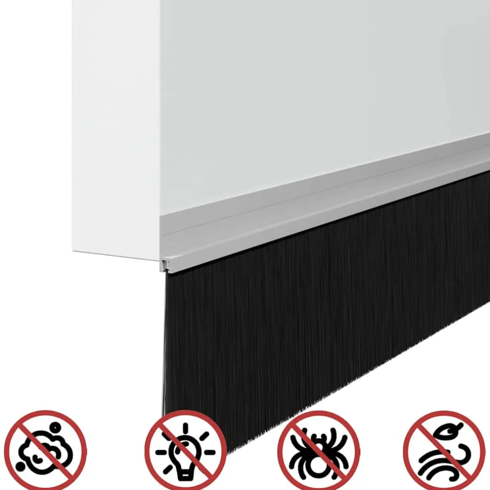vidaXL Zelfklevende Deurborstels 2 st Zilver 100 cm Aluminium Legering