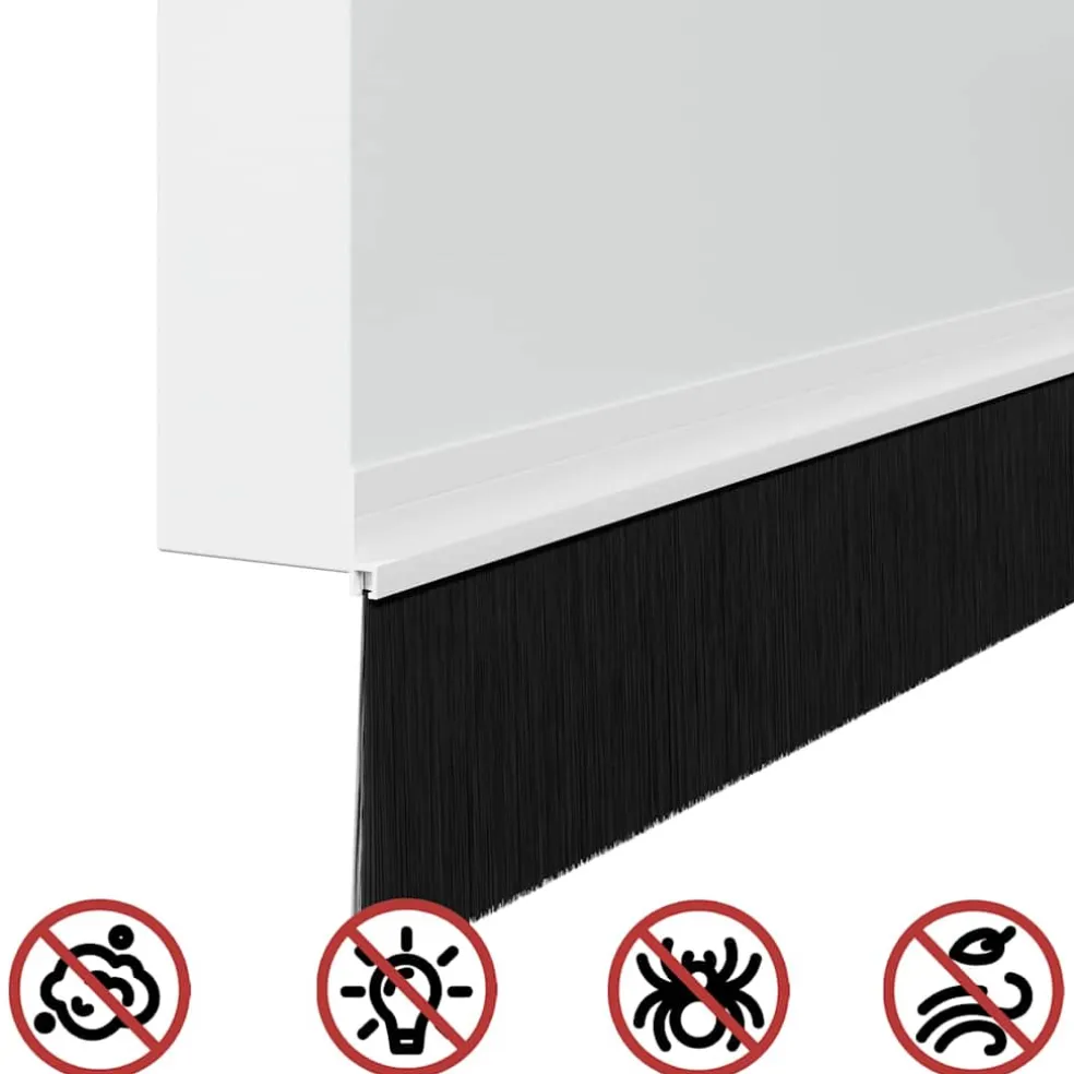 vidaXL Zelfklevende Deurborstels 2 st Wit 100 cm Aluminium Legering