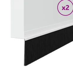 vidaXL Zelfklevende Deurborstels 2 st Wit 100 cm Aluminium Legering