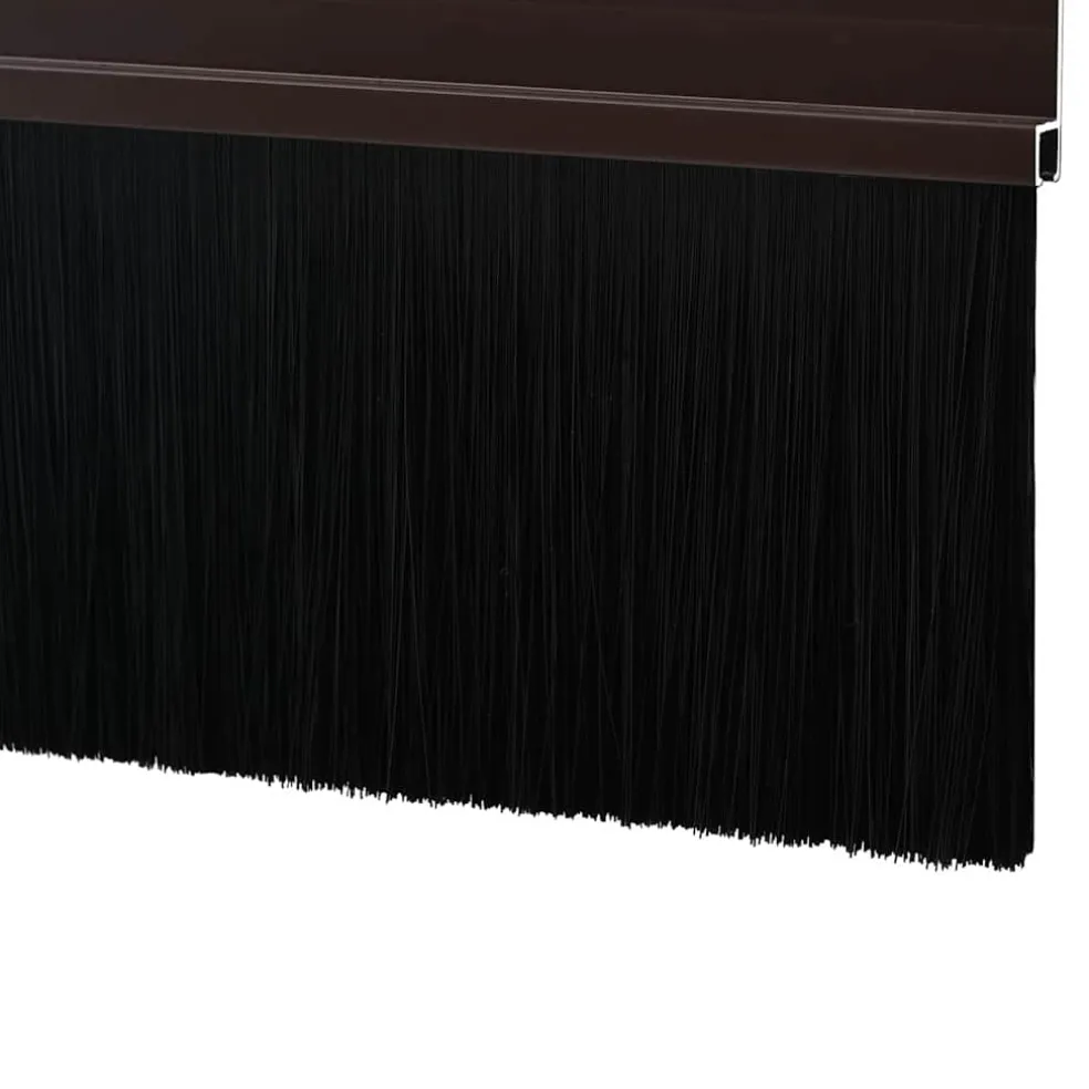 vidaXL Zelfklevende Deurborstels 2 st Bruin 100 cm Aluminium Legering