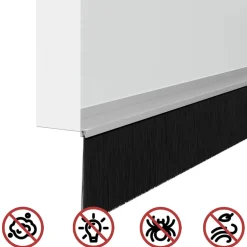 vidaXL Zelfklevende Deurborstels 2 st Zilver 100 cm Aluminium Legering