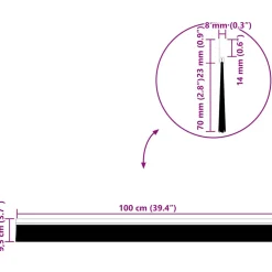 vidaXL Zelfklevende Deurborstels 2 st Zilver 100 cm Aluminium Legering