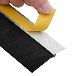 vidaXL Zelfklevende Deurborstels 2 st Zwart 100 cm Aluminium Legering
