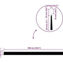 vidaXL Zelfklevende Deurborstels 2 st Bruin 100 cm Aluminium Legering
