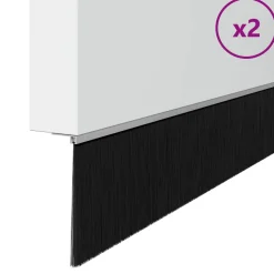 vidaXL Zelfklevende Deurborstels 2 st zilver 100 cm Aluminium Legering