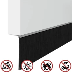 vidaXL Zelfklevende Deurborstels 2 st zilver 100 cm Aluminium Legering