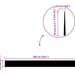 vidaXL Zelfklevende Deurborstels 2 st Bruin 100 cm Aluminium Legering