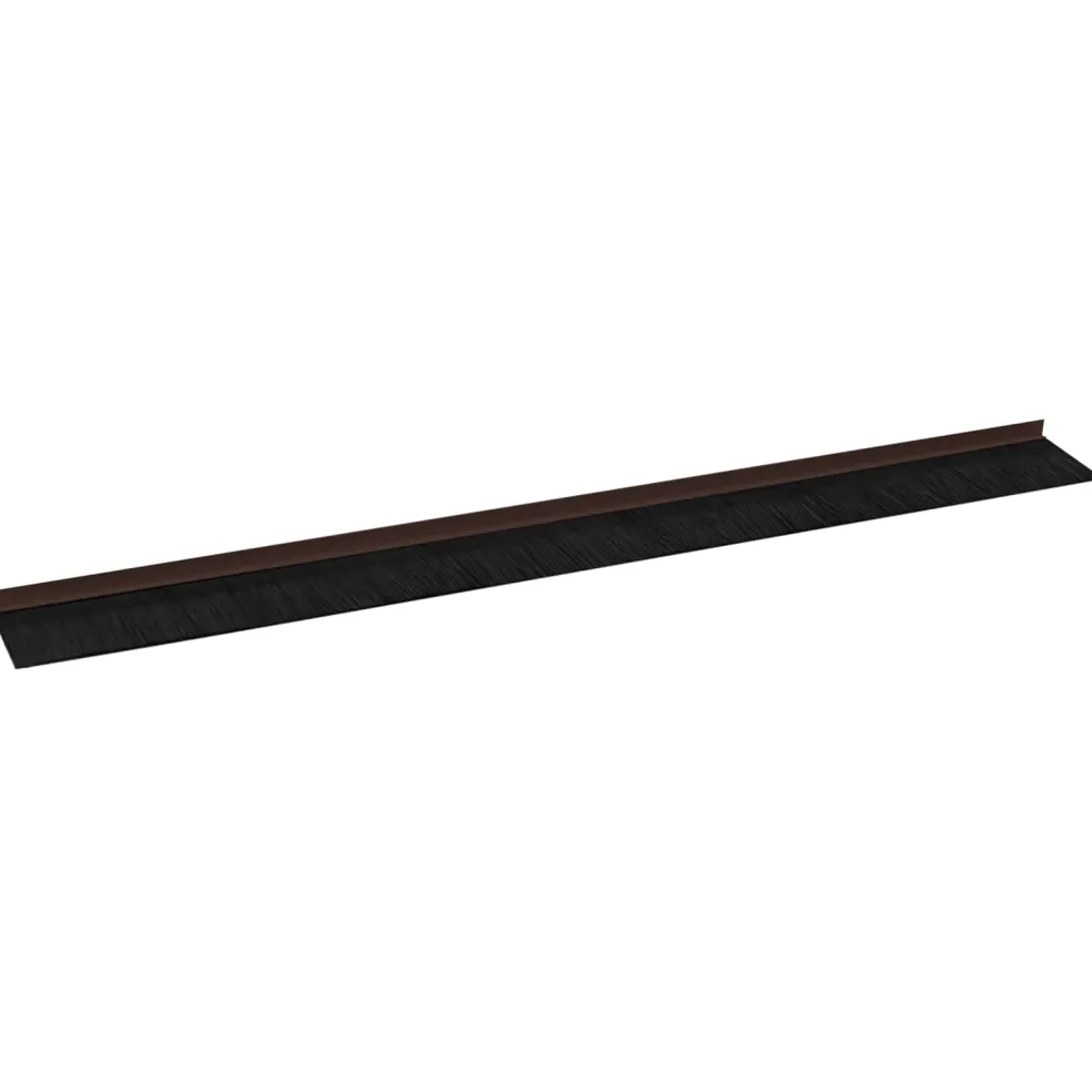 vidaXL Zelfklevende Deurborstels 2 st Bruin 100 cm Aluminium Legering
