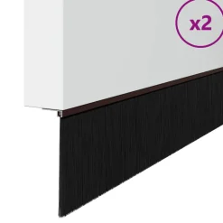 vidaXL Zelfklevende Deurborstels 2 st Bruin 100 cm Aluminium Legering