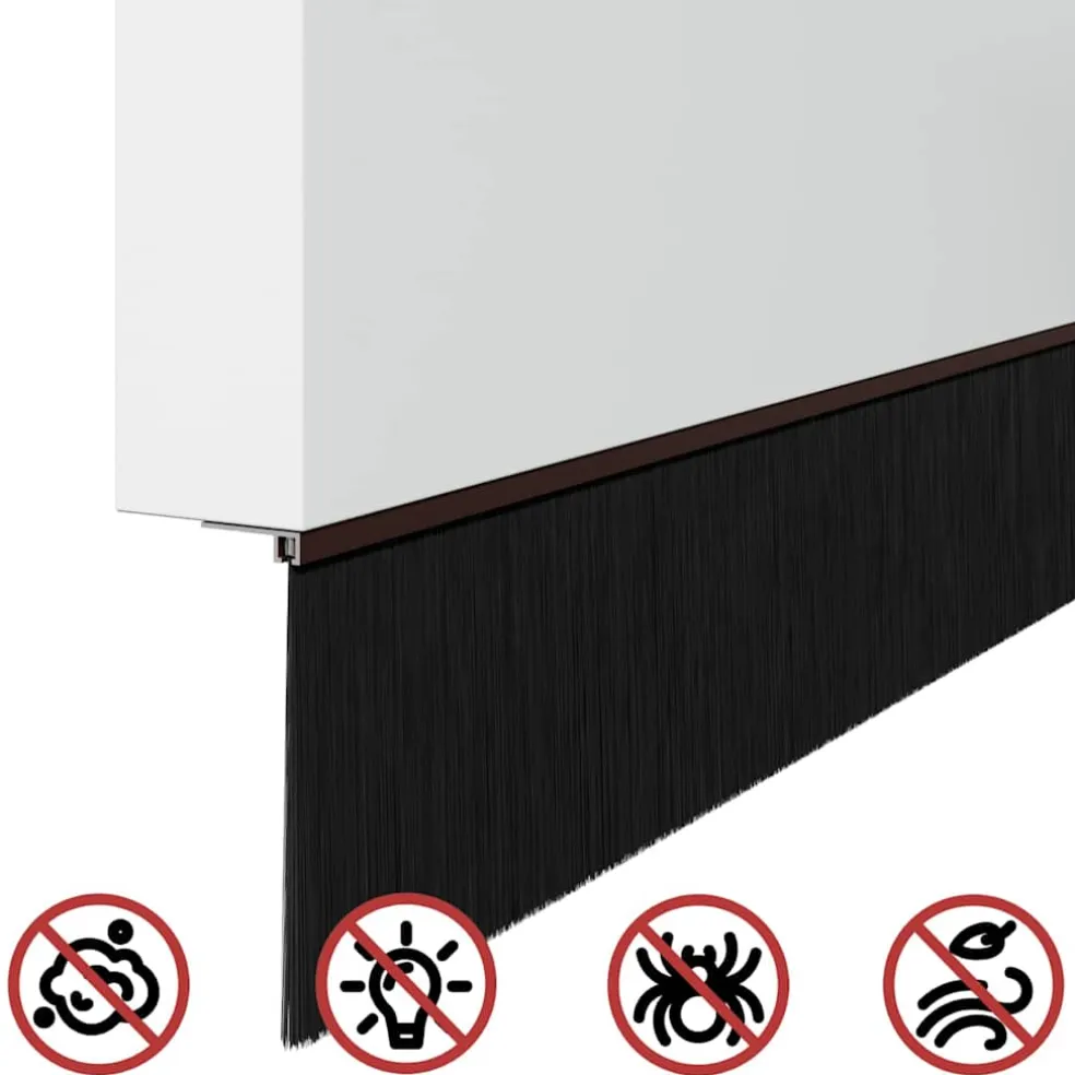 vidaXL Zelfklevende Deurborstels 2 st Bruin 100 cm Aluminium Legering