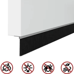 vidaXL Zelfklevende Deurborstels 2 st zilver 100 cm Aluminium Legering