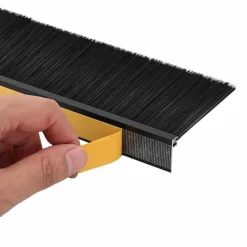 vidaXL Zelfklevende Deurborstels 2 st Zwart 100 cm Aluminium Legering