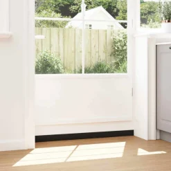 vidaXL Zelfklevende Deurborstels 2 st Zwart 100 cm Aluminium Legering