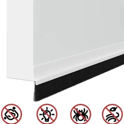 vidaXL Zelfklevende Deurborstels 2 st Wit 100 cm Aluminium Legering