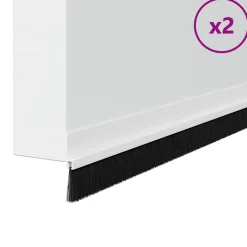 vidaXL Zelfklevende Deurborstels 2 st Wit 100 cm Aluminium Legering