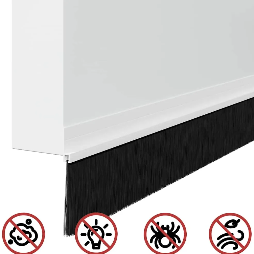 vidaXL Zelfklevende Deurborstels 2 st Wit 100 cm Aluminium Legering