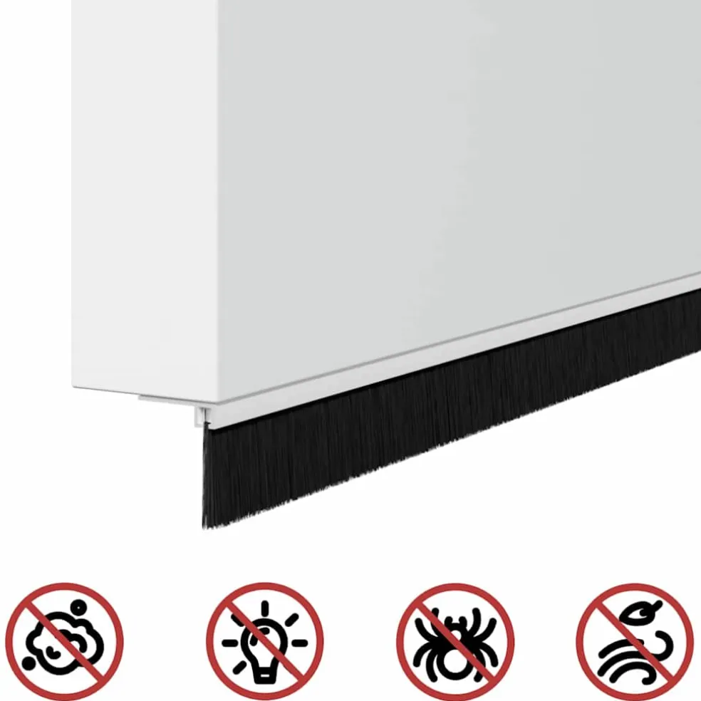 vidaXL Zelfklevende Deurborstels 2 st Wit 100 cm Aluminium Legering