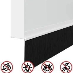 vidaXL Zelfklevende Deurborstels 2 st Wit 100 cm Aluminium Legering