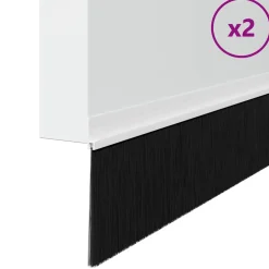 vidaXL Zelfklevende Deurborstels 2 st Wit 100 cm Aluminium Legering