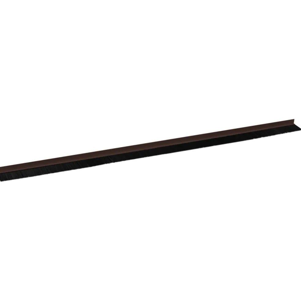 vidaXL Zelfklevende Deurborstels 2 st Bruin 100 cm Aluminium Legering