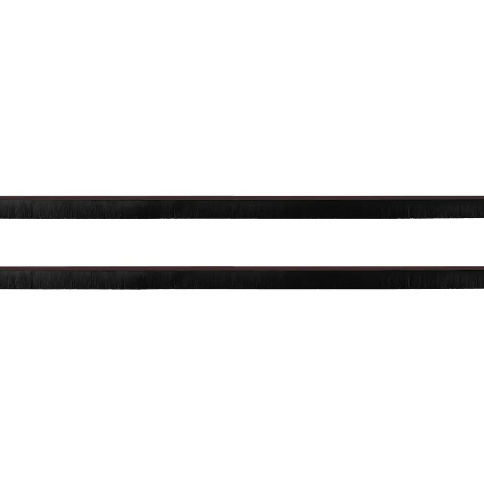 vidaXL Zelfklevende Deurborstels 2 st Bruin 100 cm Aluminium Legering