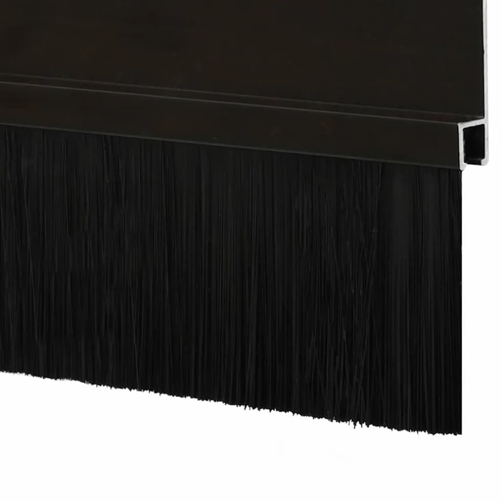 vidaXL Zelfklevende Deurborstels 2 st Zwart 100 cm Aluminium Legering