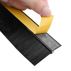 vidaXL Zelfklevende Deurborstels 2 st Zwart 100 cm Aluminium Legering
