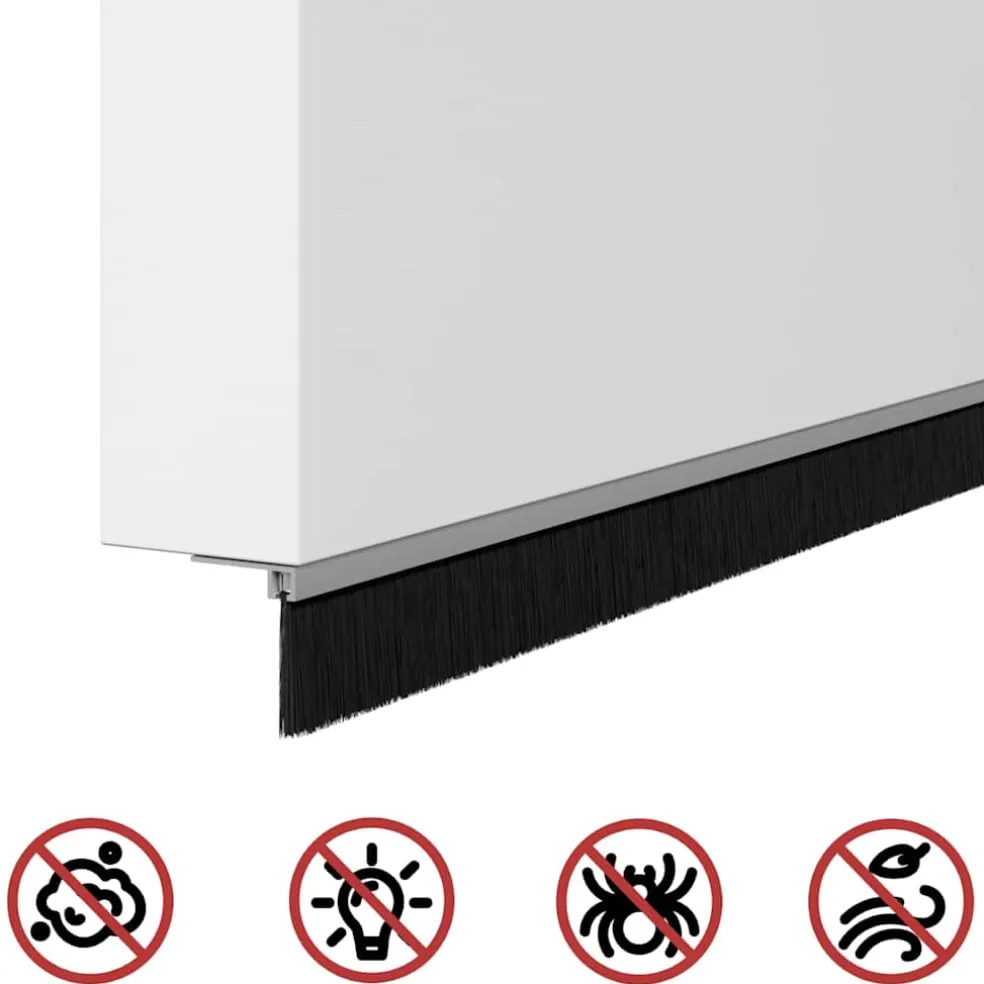 vidaXL Zelfklevende Deurborstels 2 st zilver 100 cm Aluminium Legering