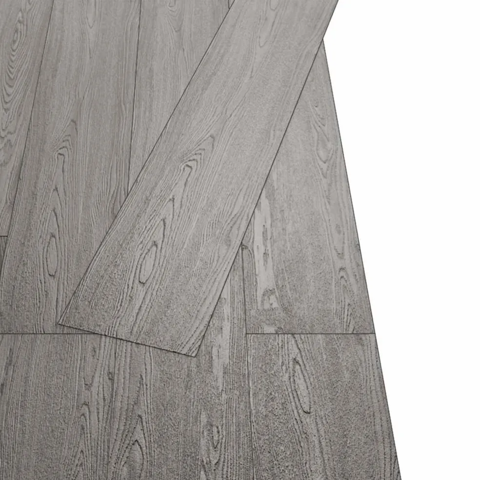 vidaXL Zelfklevende PVC Vloerplanken Donkergrijs 30,5 x 61 cm 28 st