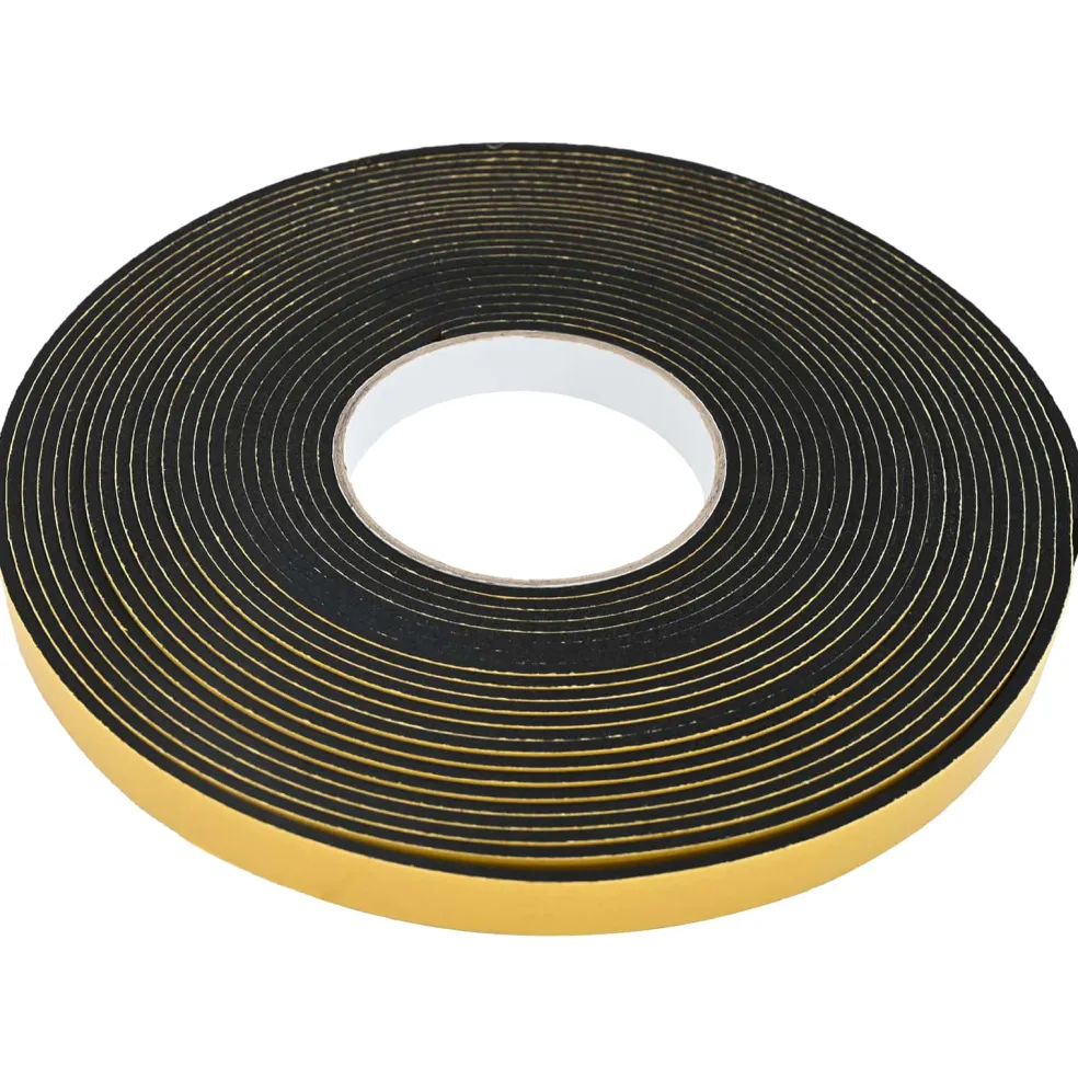 vidaXL Zelfklevende schuimtape Zwart 10mm x 10m CR Schuim