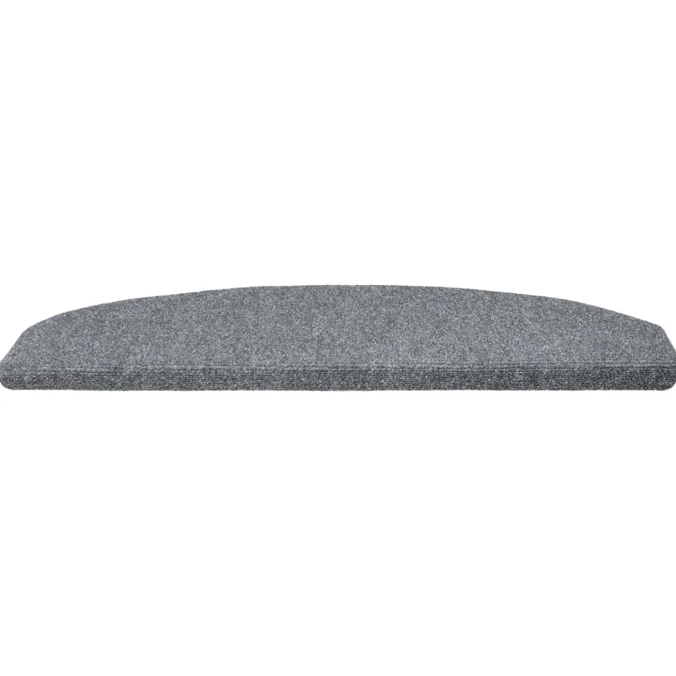 vidaXL Zelfklevende Trapmatten 15 st 80 x 24,5 x 3,5 cm Lichtgrijs