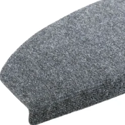 vidaXL Zelfklevende Trapmatten 15 st 80 x 24,5 x 3,5 cm Lichtgrijs